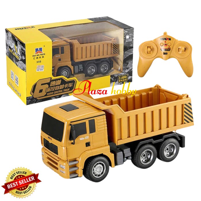 HUINA 1332 6ch dump truck 2.4ghz mainan rc truck alat berat konstruksi