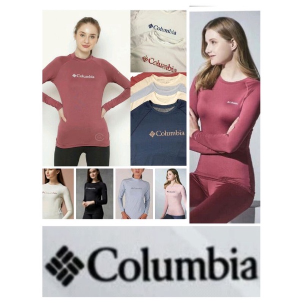 COLUMBIA SPORT SHIRT Long Sleeve Women Kaos GYM,  Olah Raga CD55