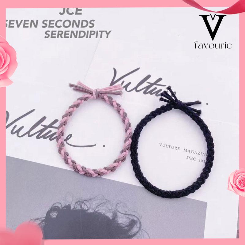 [COD]Temperamen Sederhana Dikepang Karet Gelang Rambut Cincin Kepala Tali Rambut Tali Aksesoris Rambut-FA