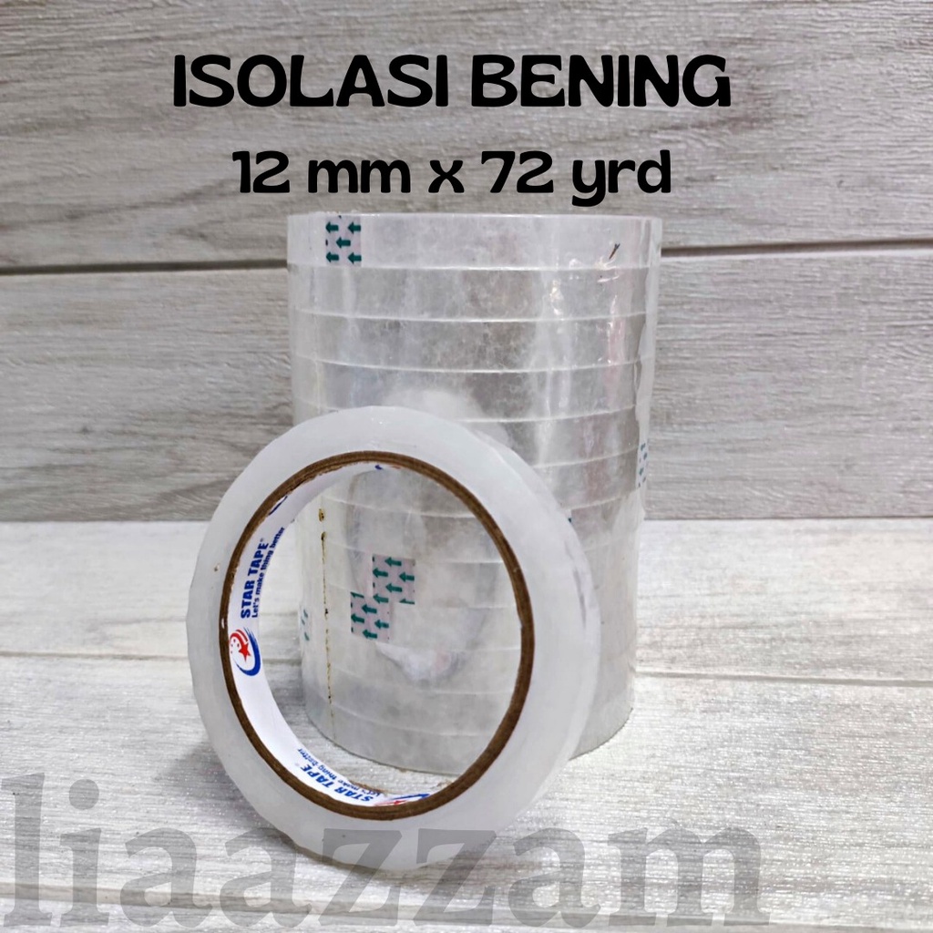 

Isolasi SHR STAR 0,5 inch / 12mm x 72 yard (jaminan Lengketnya)