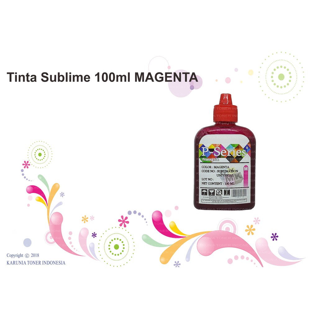 Tinta Sublime 100ml CYAN MAGENTA YELLOW BLACK