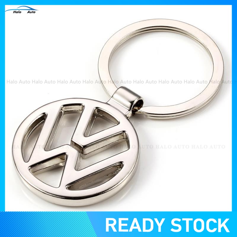 Gantungan Kunci Mobil 3D Logo Volkswagen VW Bahan Stainless Steel