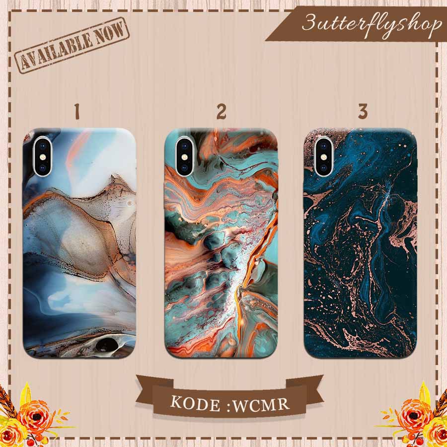 Water color marble case Oppo Vivo Realme Redmi Xiaomi Samsung Iphone