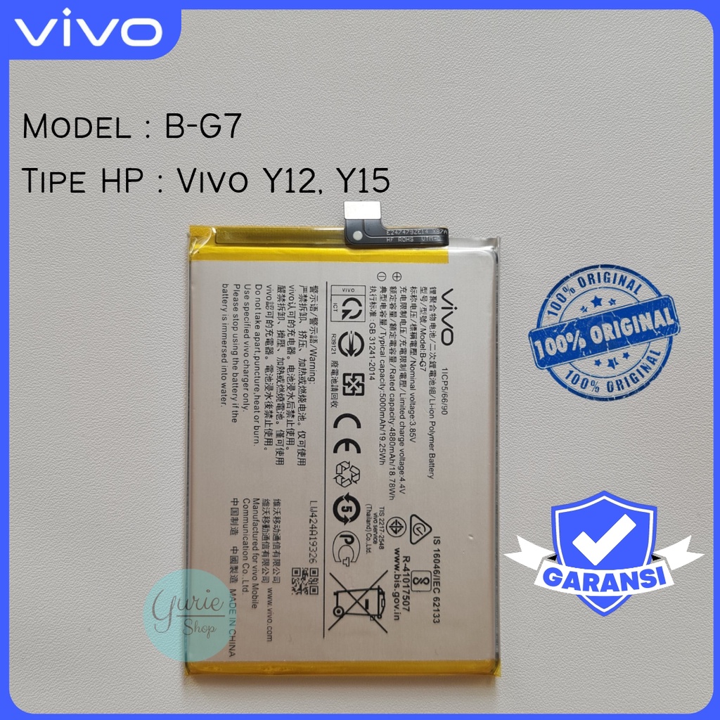 BATERAI BATTERY BATRE VIVO Y12 Y15 Y17 2019 Z1 PRO BG7 B-G7 ORIGINAL