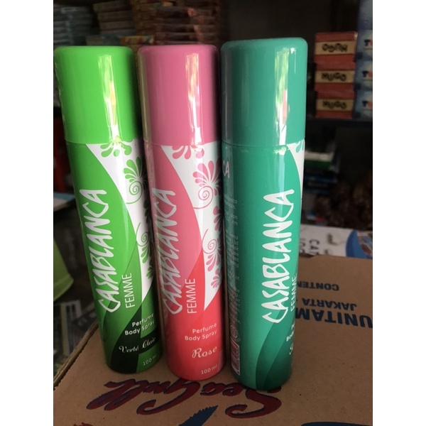 parfum casblanka sprai 100 ml botol kaleng