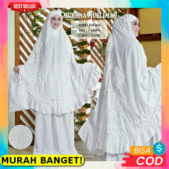 Mukena Remaja Ponco Renda Fashion Wanita Perlengkapan Sholat Ruku Tp860 Mukena Dewasa Rayon 2In1 Ha 