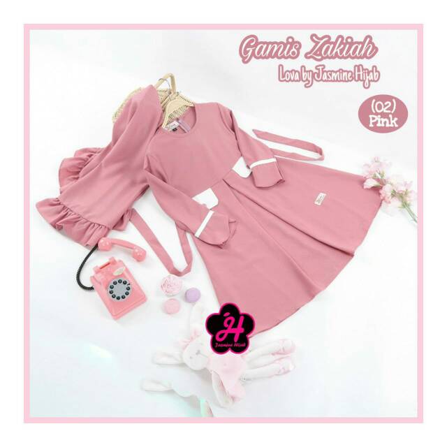 Gamis zakiah pink size s