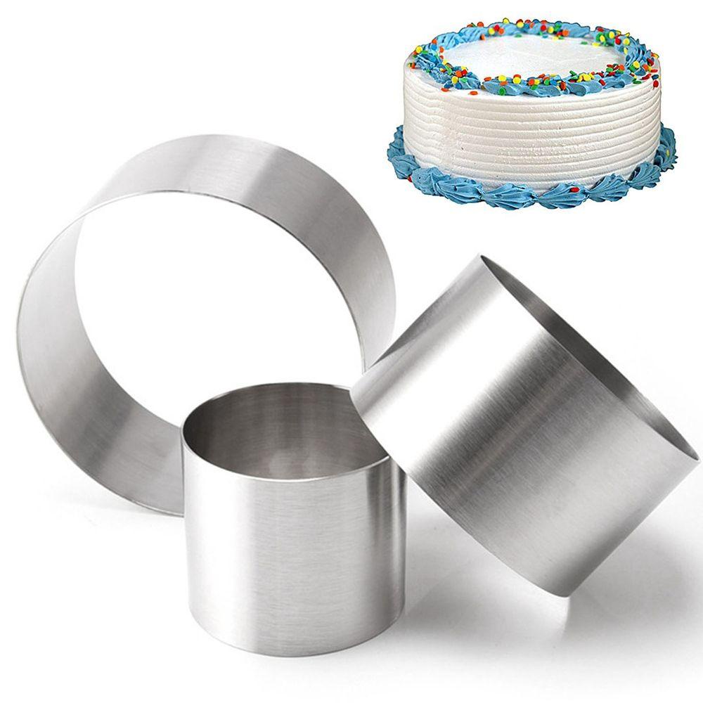 Nickolas1 Cetakan Ring Kue Bahan Stainless Steel5 /6 /8 /10CM Circle Cutter Pastry Mousse Kue Gadget Dapur