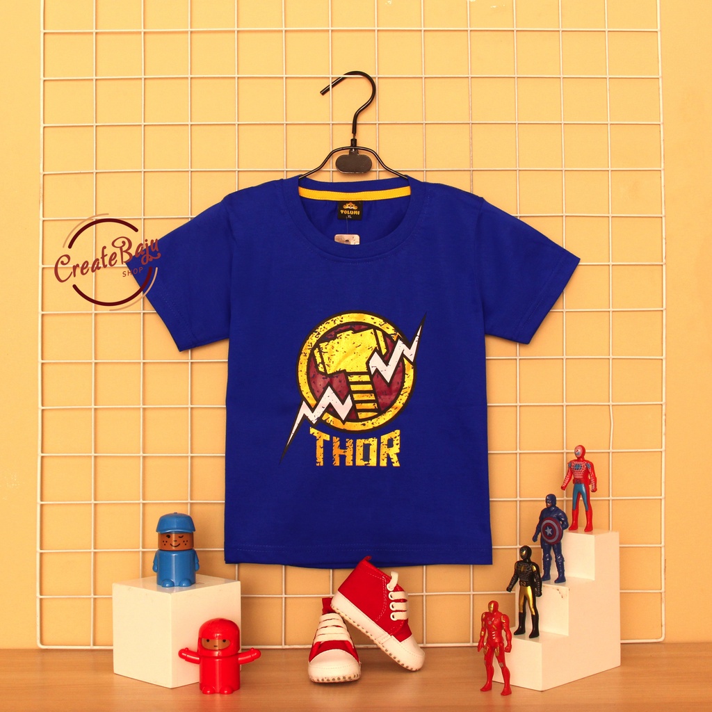 KAOS ANAK LAKI THOR 1-7 TAHUN BAJU ATASAN ANAK LAKI FASHION TERMURAH BAHAN KATUN