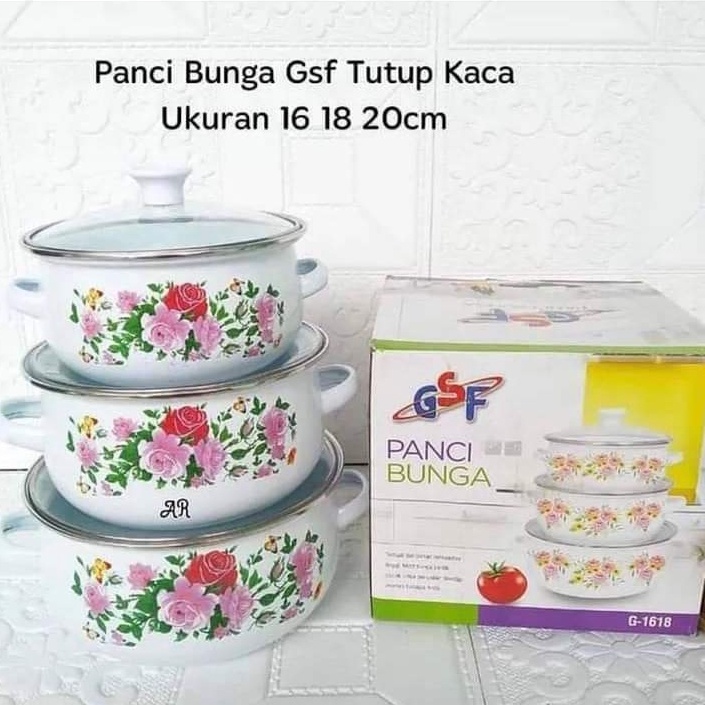 PANCI SET 3PCS / PANCI BUNGA GSF / MANGKUK SET SERBAGUNA 3PCS GSF G 1618 / GSF1618 / GSF-1618 / GSF