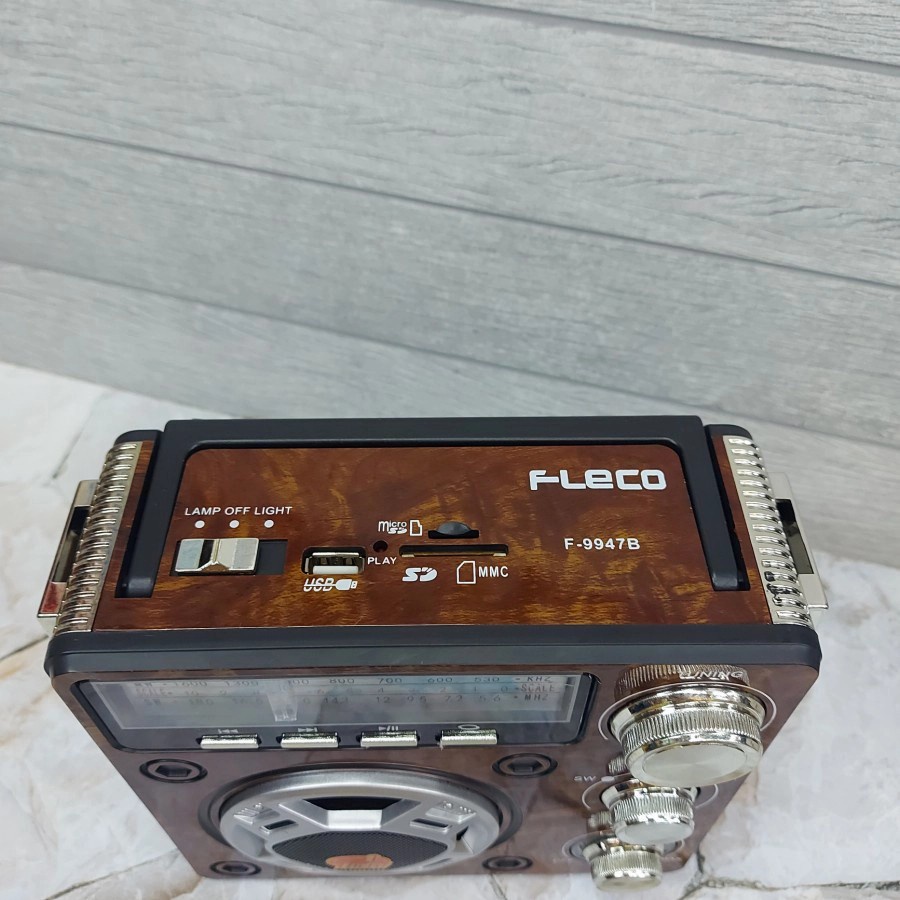 TERBARU !! RADIO BLUETOOTH JADUL PORTABLE 3 BAND FLECO F-9947B - RADIO KLASIK