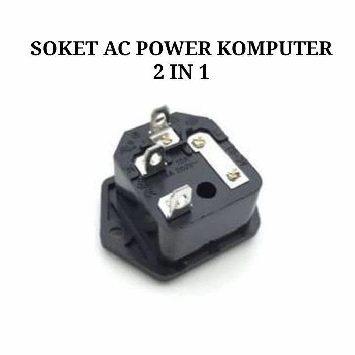 SOKET AC LISTRIK 3 PIN PLUS FUSE HOLDER BOX BELL AMPLIFIER AMPLI 3P P POWER FUSE HOLDER SEKRING