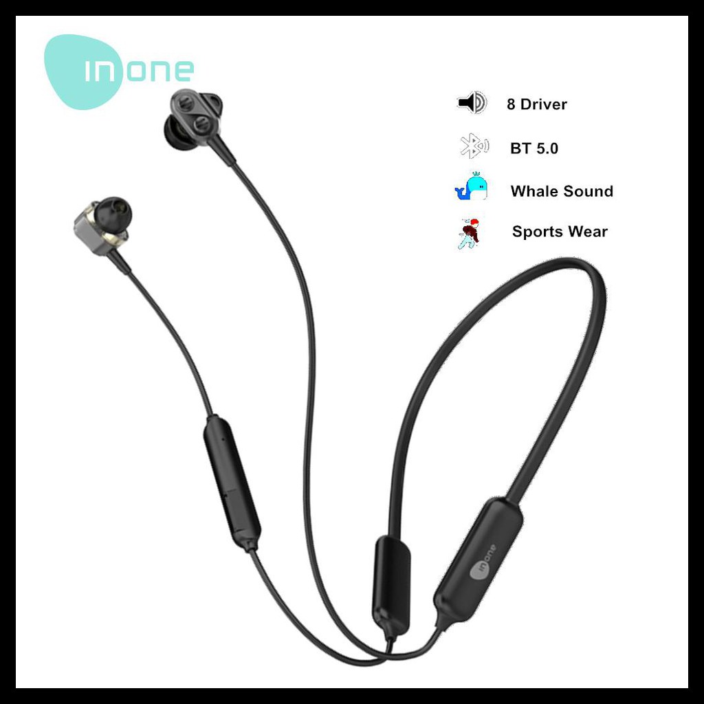 BAYAR DITEMPAT Inone Earphone Wireless Bluetooth 5.0 T4 with Microphone Waterproof for Outdoors