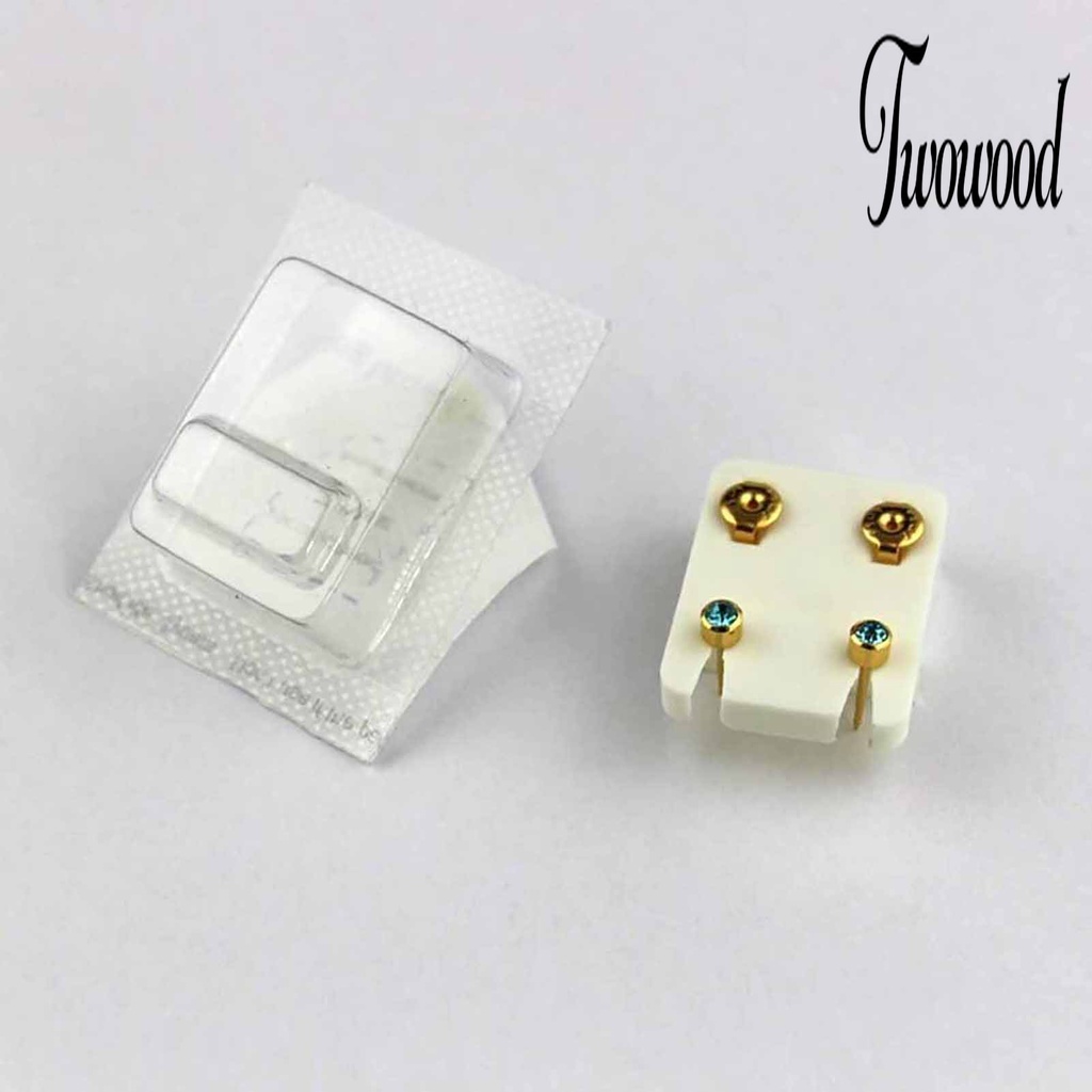 12 Pasang Anting Stud Berlian Imitasi Bahan Akrilik Untuk Wanita