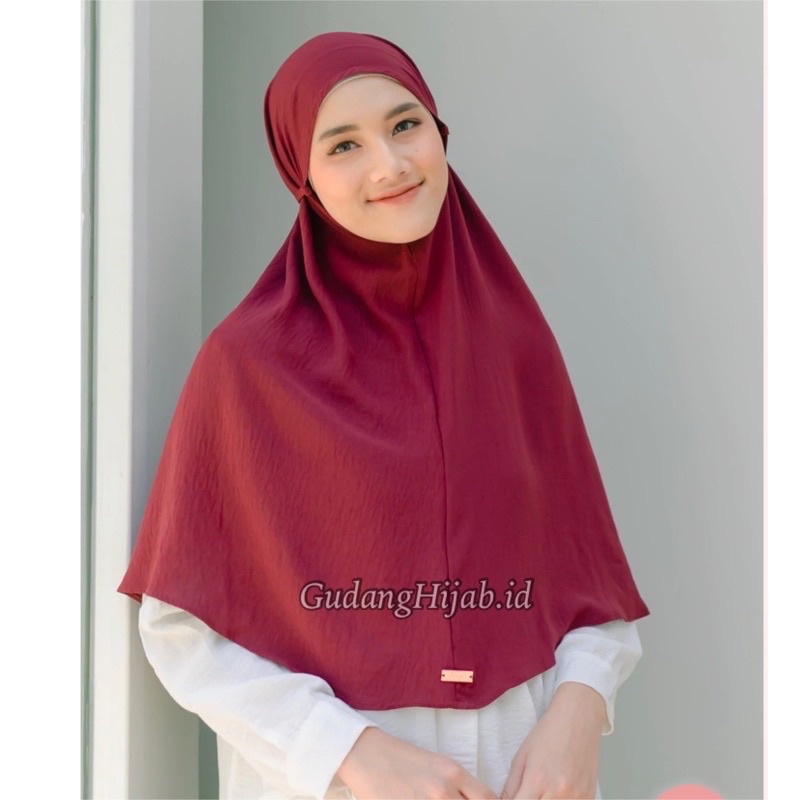Bergo Crinkle Non Pet Maroon Bergo Maroon Crinkle Airflow Premium | Bergo Crinkle Airflow Marun