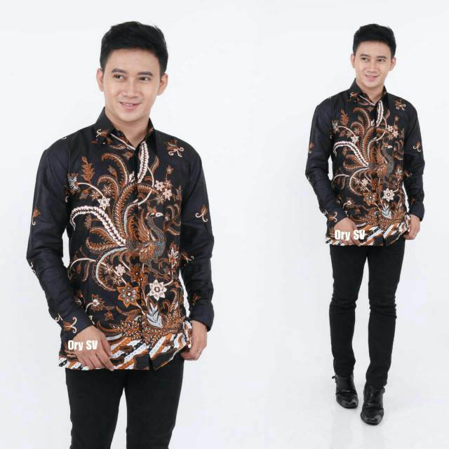 Kemeja Hem Lengan Panjang Batik Pria Modern Terfavorit Terkeren