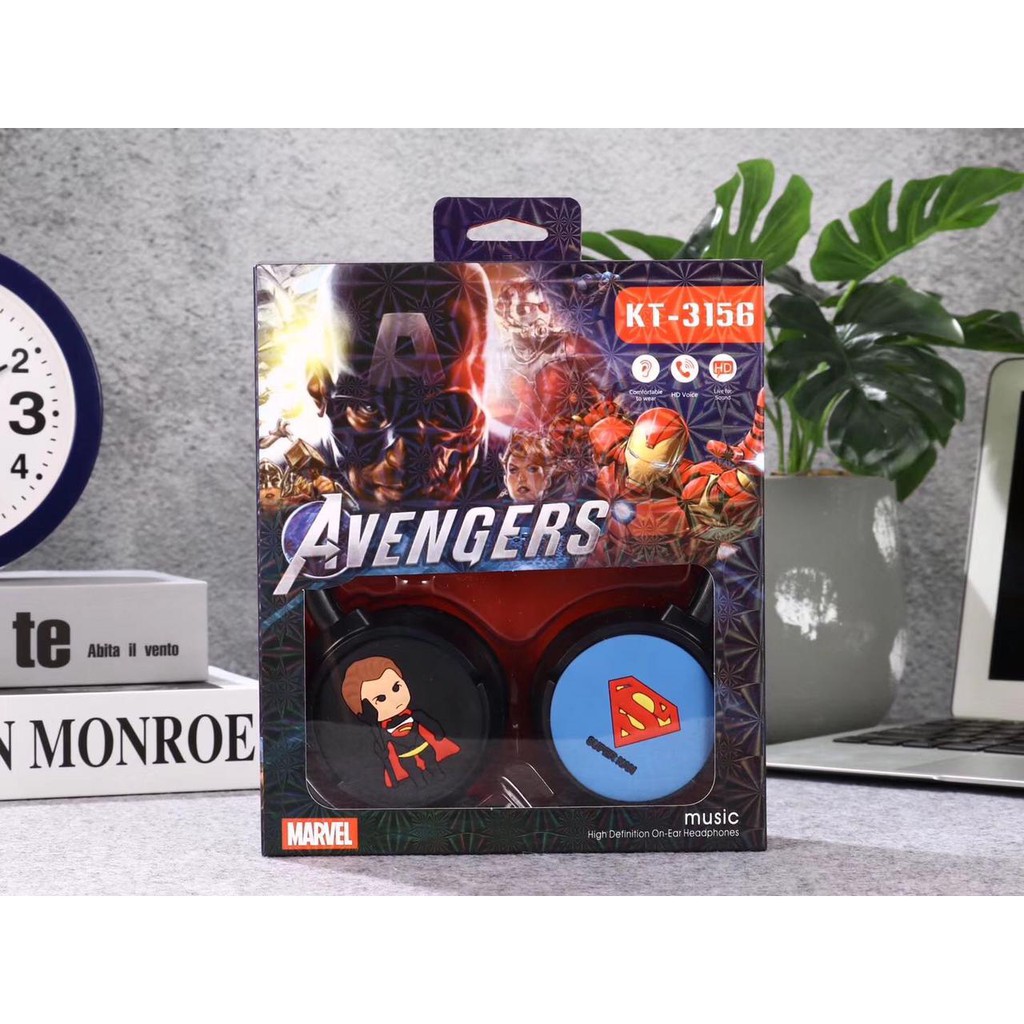 headset karakter avenger FRIENDS  /Headphone motif avengers KT3156 + MIC