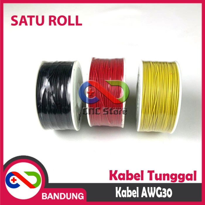 KABEL JUMPER TUNGGAL AWG30 RED FOR BREADBOARD PER SATU ROLL