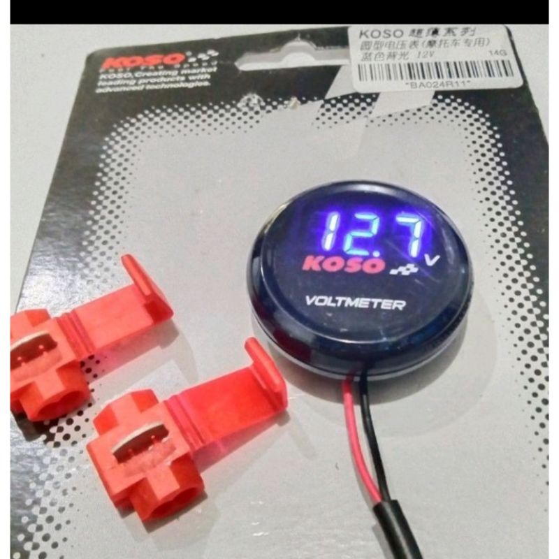 Jual voltmeter koso bulat whellprof original / digital meter mini x