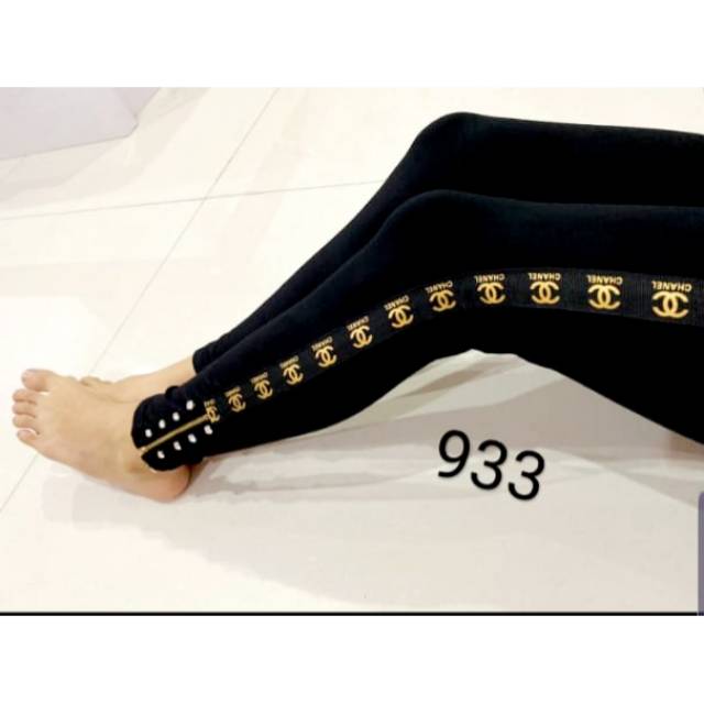 NEW LEGGING IMPORT MURAH ZIPPER CHANEL MOTE