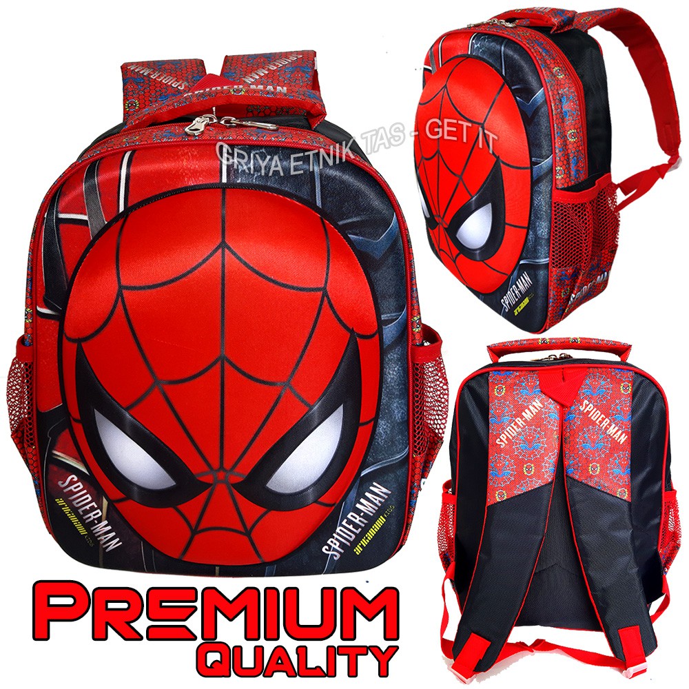 PREMIUM Tas Sekolah Anak Laki laki SD Tas Anak Karakter Spiderman Ironman Cars Tas Ransel Anak