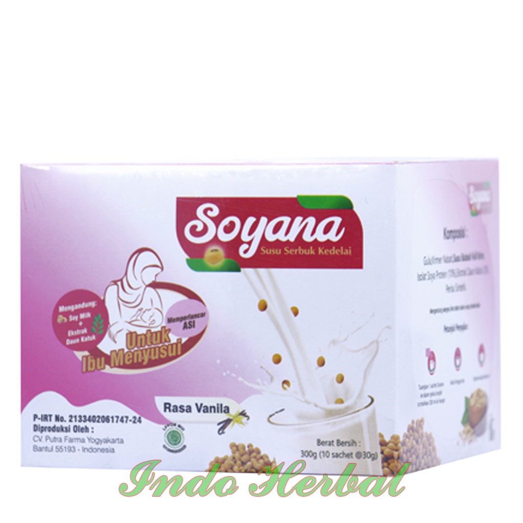 Susu Soya SOYANA Pelancar ASI | ASI BOOSTER | Susu Kedelai Isolat Soya Protein Plus daun Katuk