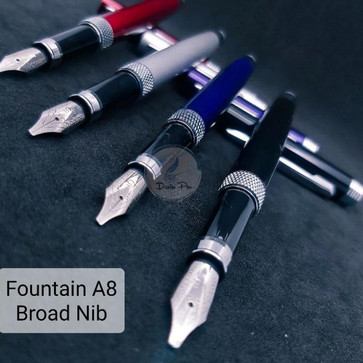 

[KODE 634] Pena Kaligrafi A8, Fountain Pen Broad Nib A8, Nib Lebar 1.5mm , Bisa Custom Grafir Nama /