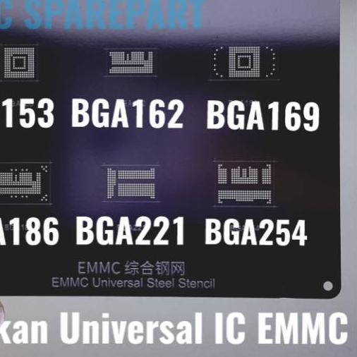 ❂ Welsolo VS02 Cetakan Universal Plat IC BGA EMMC 6in1 BGA153 BGA162 BGA169 BGA186 BGA221 BGA254 ➶