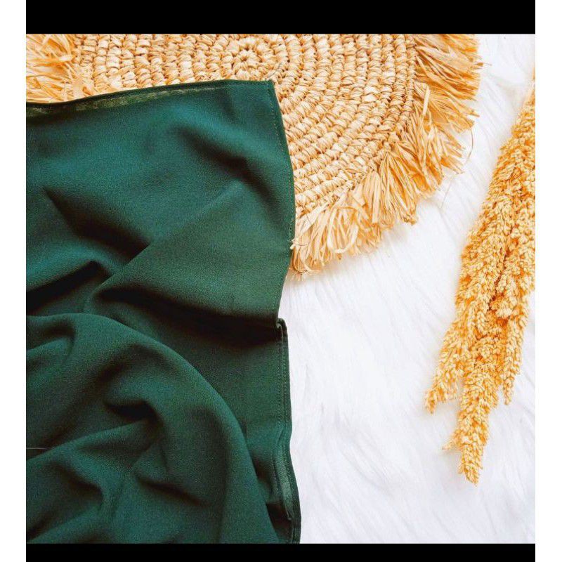 Pasmina Diamond Ceruty 180x75 Pashmina Panjang sabyan Basic Non Instan hijab Terlaris-Pashmina zamrud