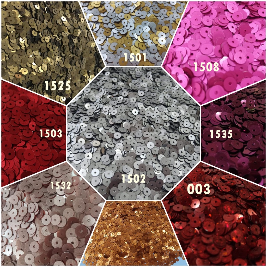 Ecer Payet Sequin Ramboci Piringan Flat 5m All Colors -+45GR * E2 051..*