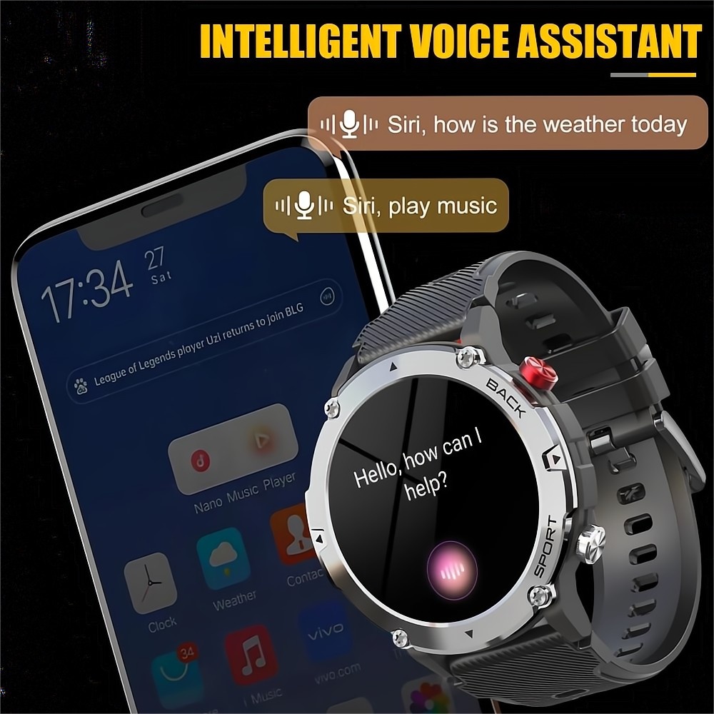 Jam Tangan Outdoor Pria✅C21 IP68 Waterproof Bluetooth Call Men Jam Tangan Pintar Pria Baterai Besar Olahraga Smartwatch Pria Sport Fitness Tracker