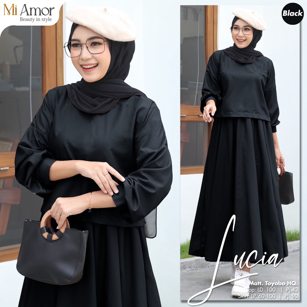 Setelan Baju Wanita Terbaru 2022 Lucia Set Bahan Katun Toyobo Premium Remaja Dewasa LD 100 COD Viral