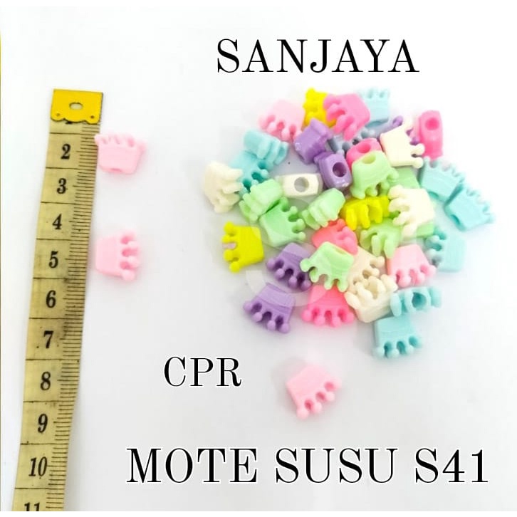 MOTE SUSU / MANIK SUSU / MANIK PASTEL / MOTE DOFF BAHAN AKRILIK UNTUK KERAJINAN DIY / MOTE SUSU MOTIF / MOTE SUSU ANEKA BENTUK / MOTE SUSU S01-S41 CPR