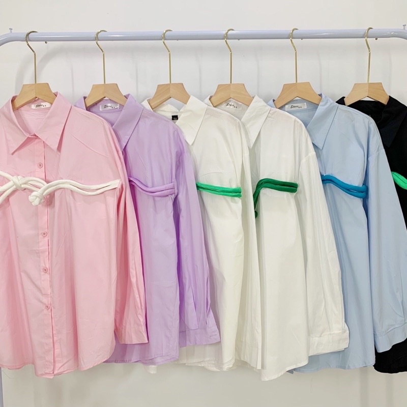 Atasan Katun Korea tunik lucu lilac