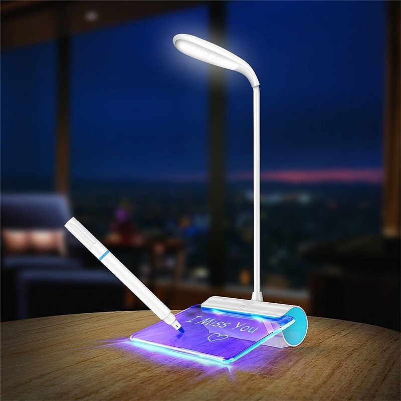 Lampu meja LED papan tulis - LED Lamp message Board Rechargeable