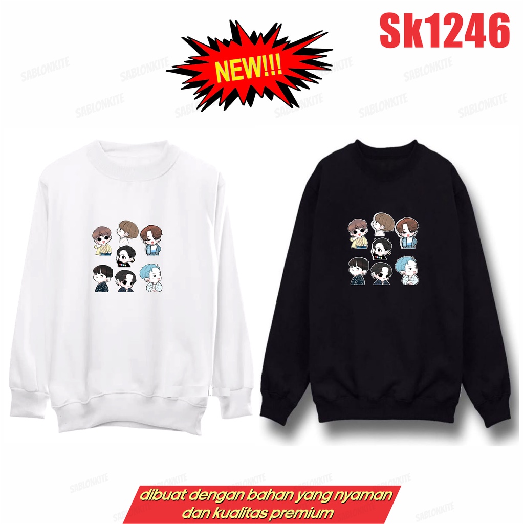 MURAH!!! SWEATER HOODIE KPOP KARTUN SK1246 UNISEX