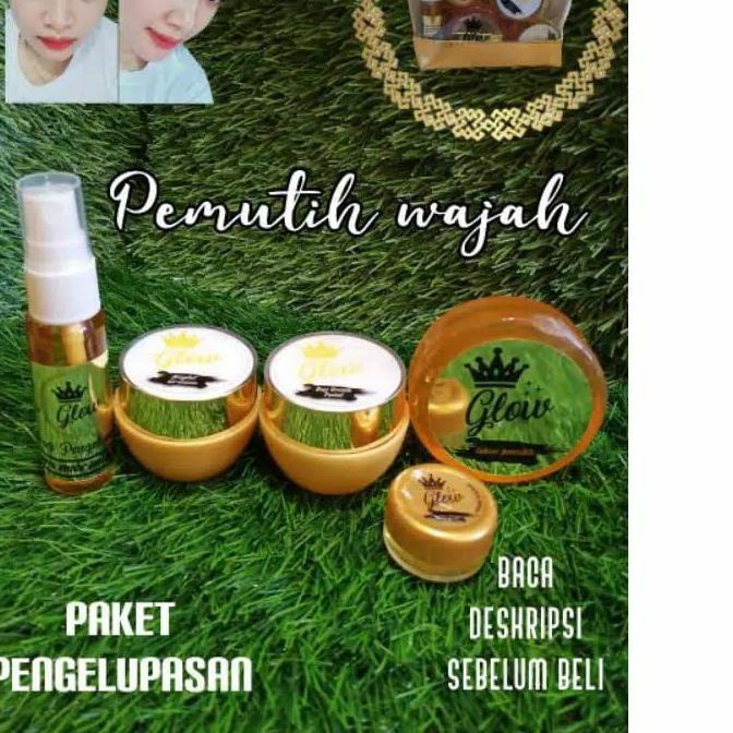 COD✔ CREAM PEMUTIH WAJAH RATU GLOW PAKET PENGELUPASAN termurah se indonesia
