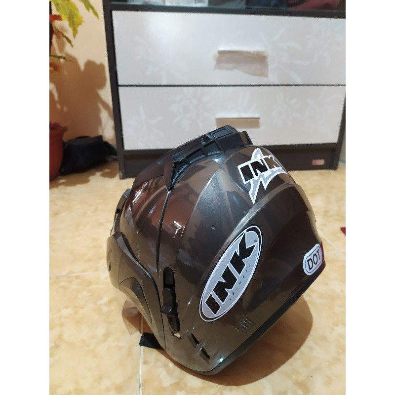 Helm INK SUPERCOPY Centro dan Double Visor Kaca Hitam Busa Tebal-8