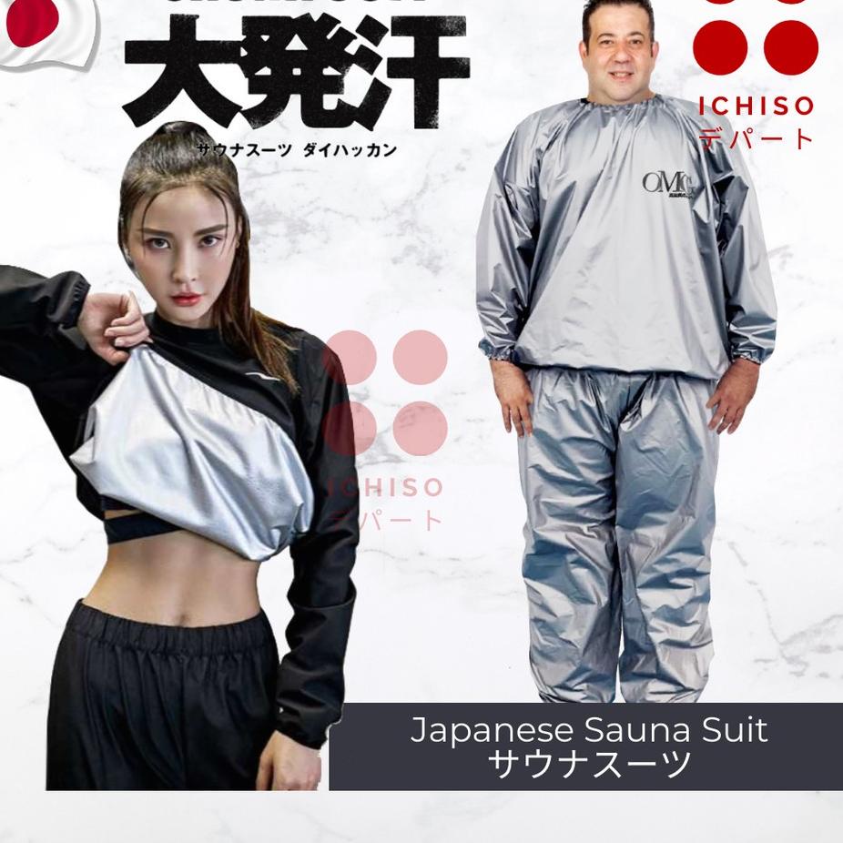 Tren Kekinian.. SALE Jaket Sauna Olahraga Jumbo Pria Wanita Sauna Suit Jumbo Wanita Baju Sauna Pemba