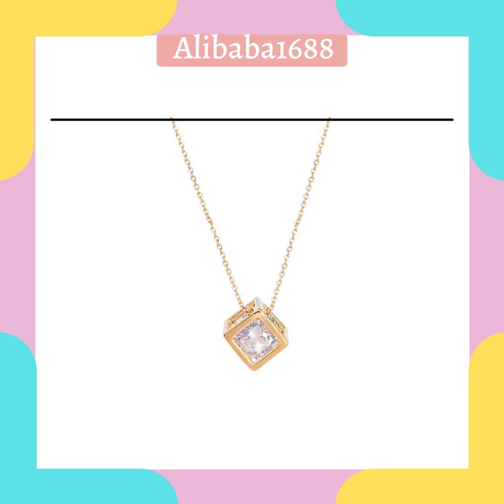 *ALIBABA1688*COD Kalung Alloy Anti Karat Crystal Berlian Fashion Model Import B15