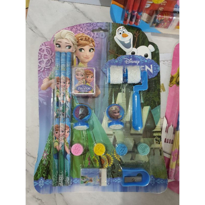 paket alat tulis/stationery set/study set ada CAP dan ROLLER stampel-2