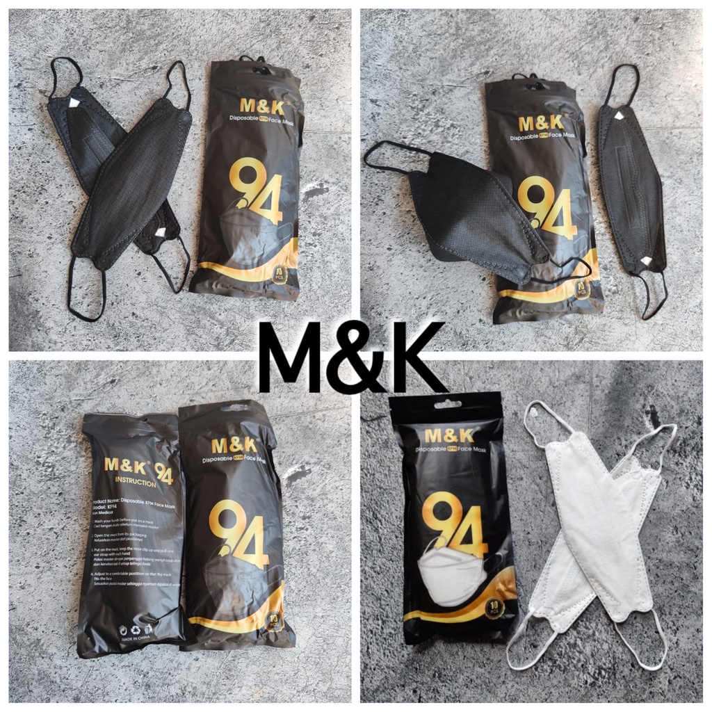 MK KF94 BLACK - MASKER KF94 MK KOREA KF94 4PLYIMPORT PACKING PREMIUM - ORIGINAL