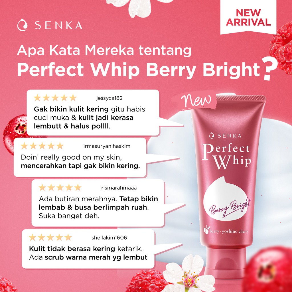 SENKA Perfect Whip Berry Bright Facial Foam 100gr