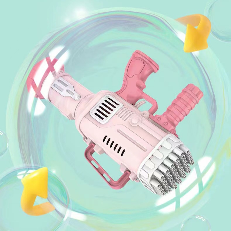 [Jualsemua18](BX668-9)45 Lubang Bubble Gun / Pistol Bubble Gelembung Jumbo / Mainan Tembak Gelembung Busa Besar / Mainan Anak