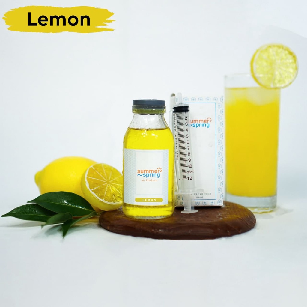 Parfum Mobil Pengharum Ruangan Pewangi Kamar Tidur Harum Summer Spring | Refill Apel | Aroma Lemon