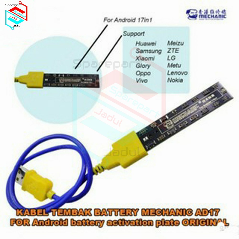 KABEL TEMBAK BATTERY MECHANIC AD17 FOR Android activation plate 77780