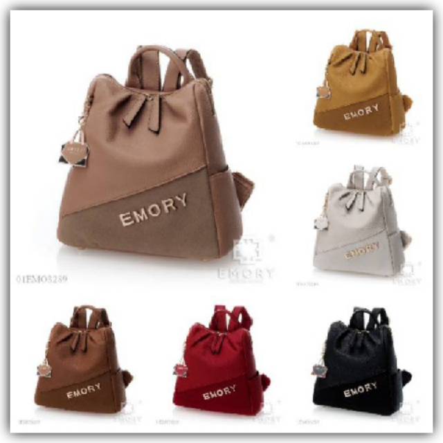 BAG IMPORT BRANDED EMORY AQILLA / TAS RANSEL FASHION WANITA / BACKPACK SEKOLAH KULIAH KOREA BATAM