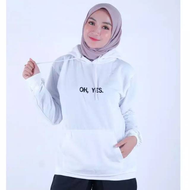 SW075 - Sweater Hoodie Wanita OH YES-3