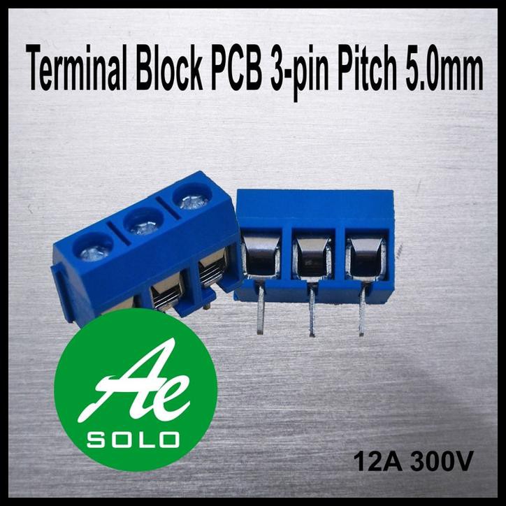 Jual TERMINAL PCB 3-PIN TERMINAL BLOCK PCB PITCH 5MM CONNECTOR CABLE