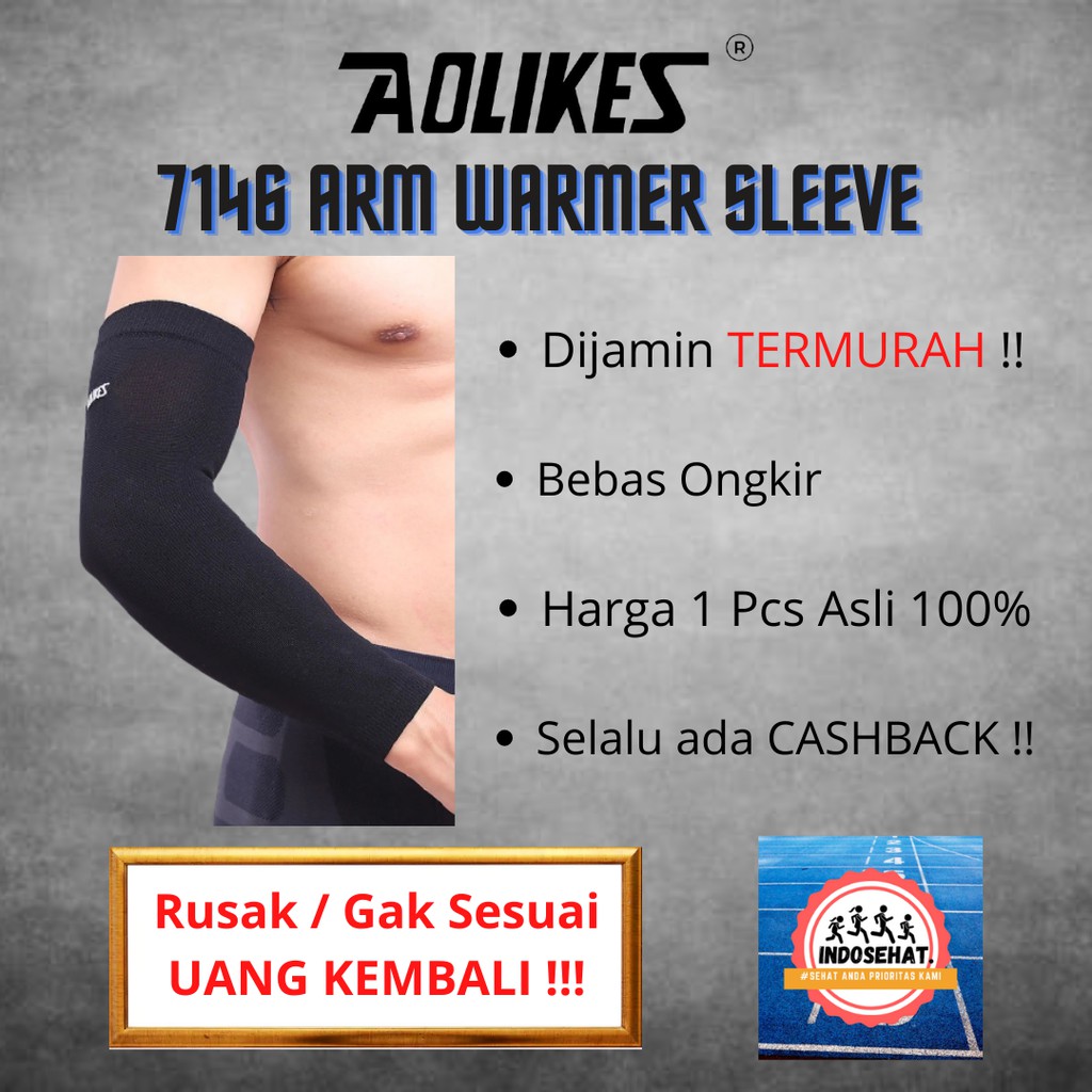 AOLIKES 7146 Arm Sleeve / Arm Warmer / Basketball Sleeve / Hand Sleeve - Deker Pelindung Siku Tangan